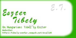 eszter tibely business card